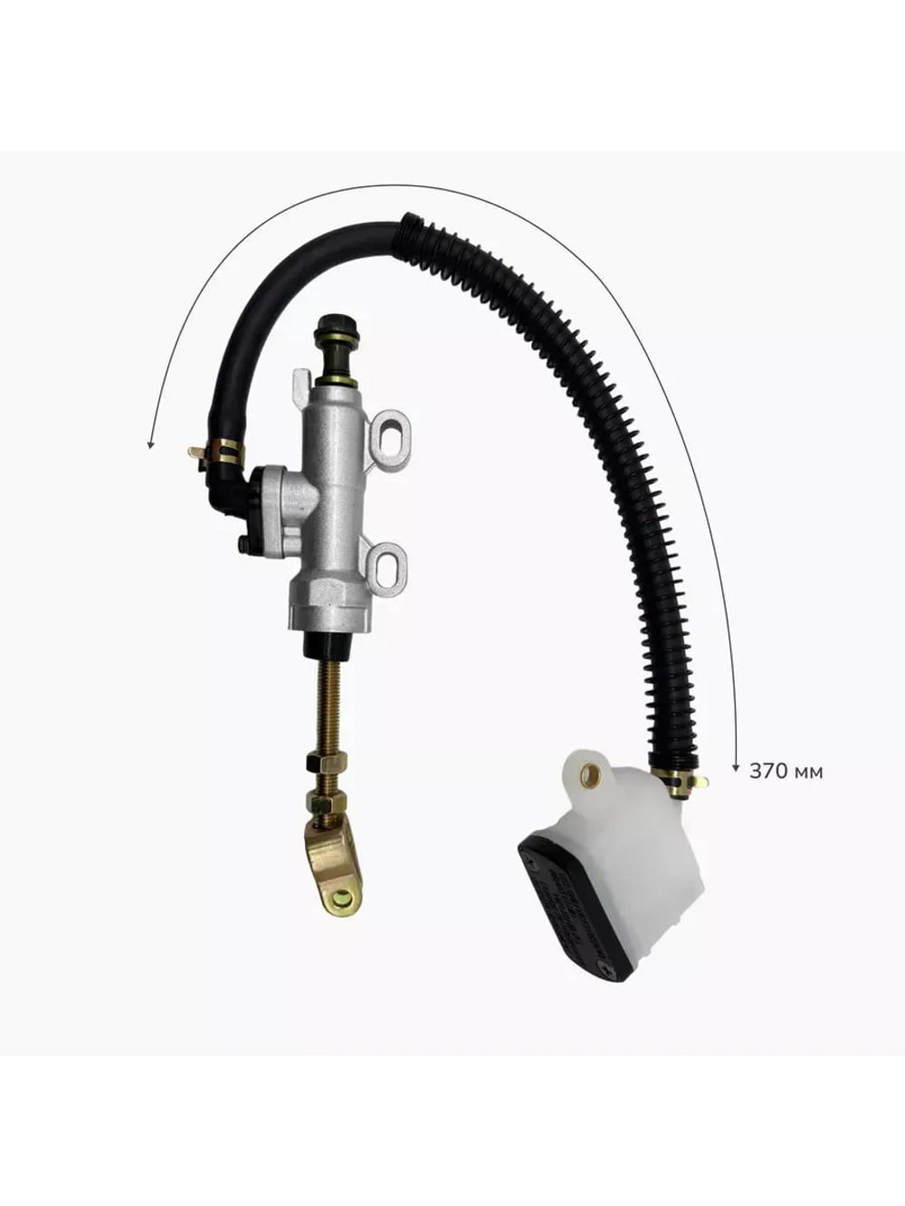 +t Тормозной цилиндр задний мотоцикл с бачком (квадратный)
