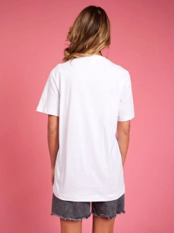 Футболка белая базовая с принтом лето 2023 большие размеры