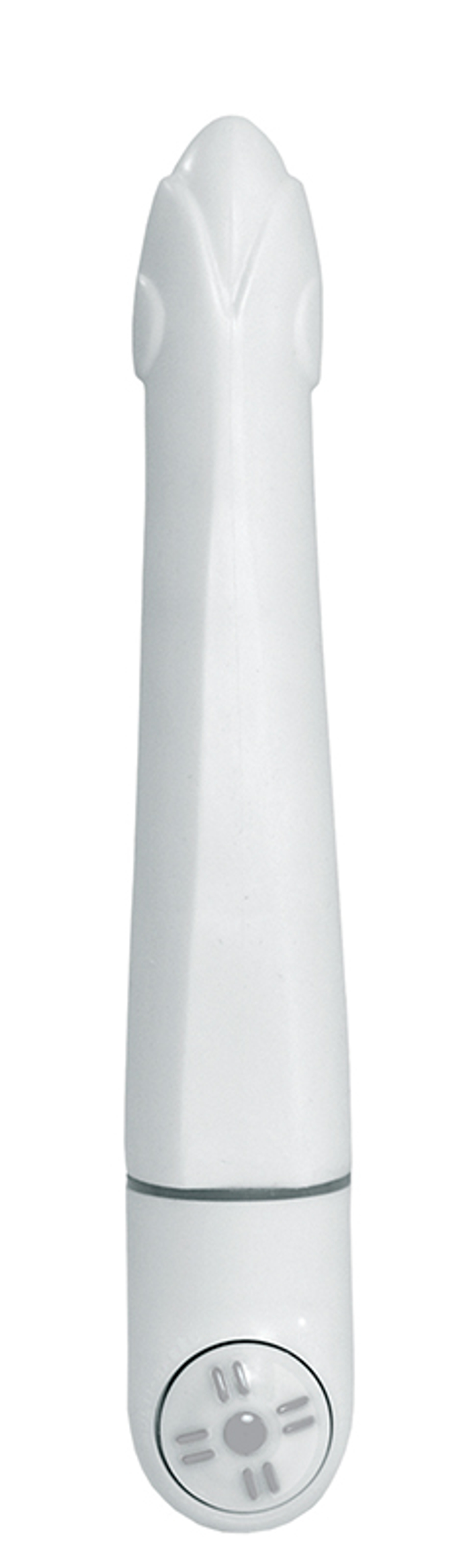 Белый вибратор Karma - 17,5 см.