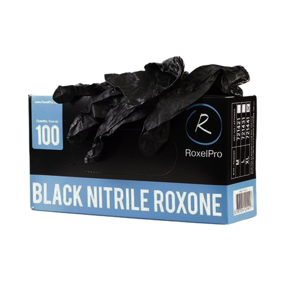 RoxelPro перчатки нитриловые M черные
