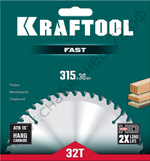 KRAFTOOL Fast 315х30мм 32Т, диск пильный по дереву
