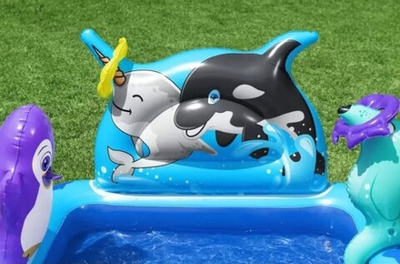 Бассейн детский надувной со съемным навесом 134х131х73см от 2 лет