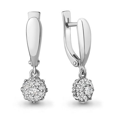 941971 Серьги из Золота с бриллиантами из коллекции "Miracle"