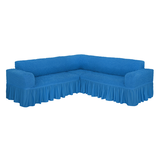Чехол на угловой диван, цвет Голубой