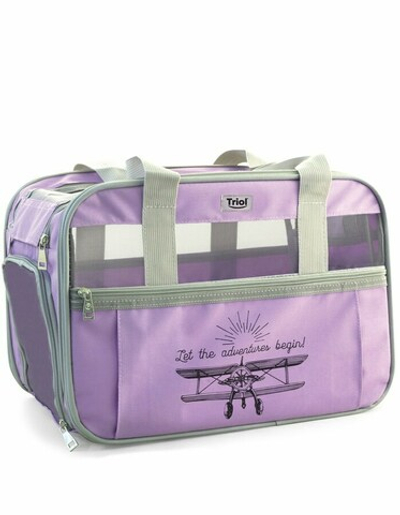 Сумка-переноска для животных "Техно", сиреневая, 400*250*280мм, серия TRAVEL, Triol