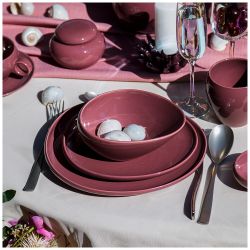 ТАРЕЛКА ЗАКУСОЧНАЯ "FUSION" 23*20,5СМ, БРУСНИЧНАЯ (МАЛ=2ШТ./КОР=24ШТ.)