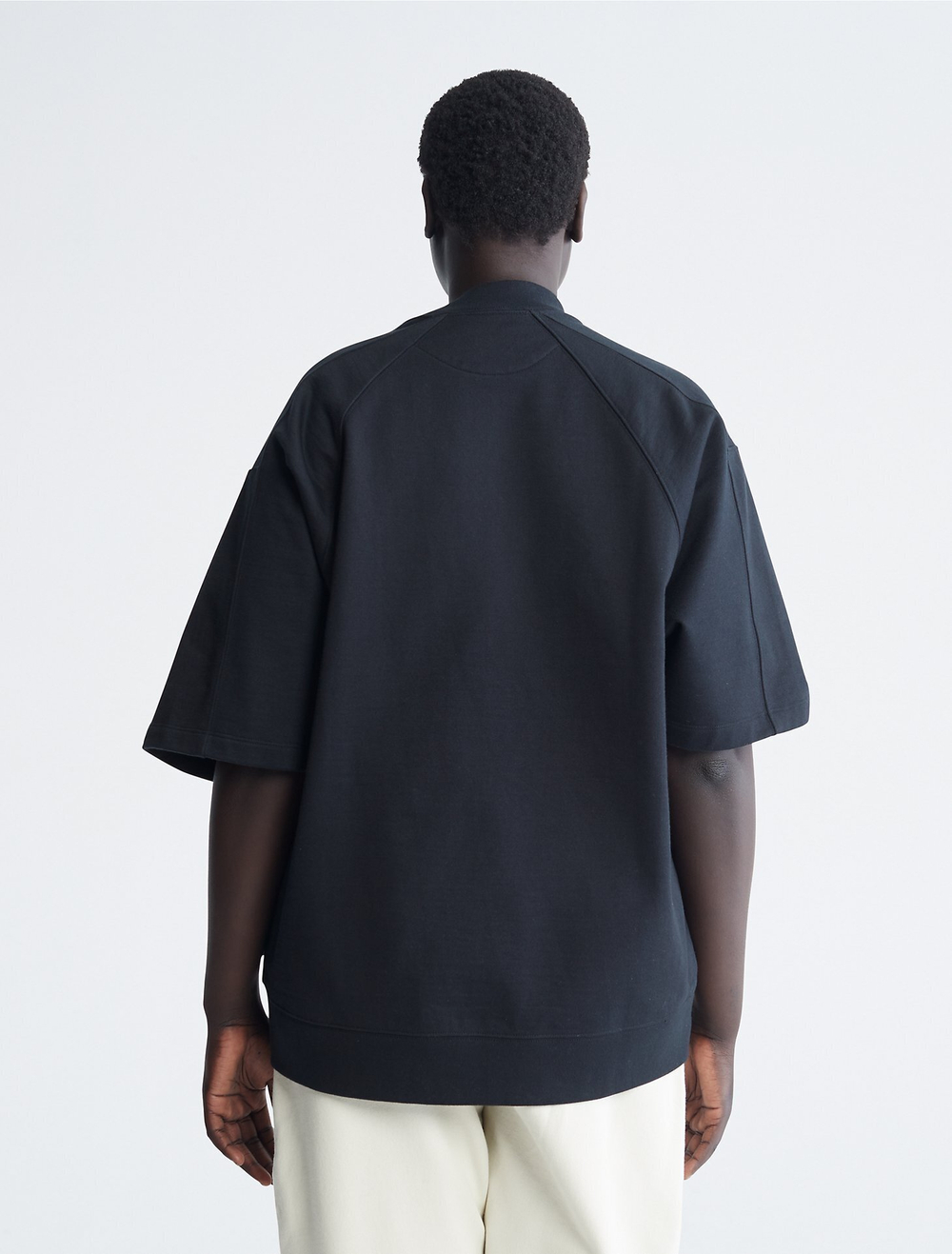 Свитшот Calvin Klein Standards Fleece Short Sleeve Sweatshirt Black Beauty