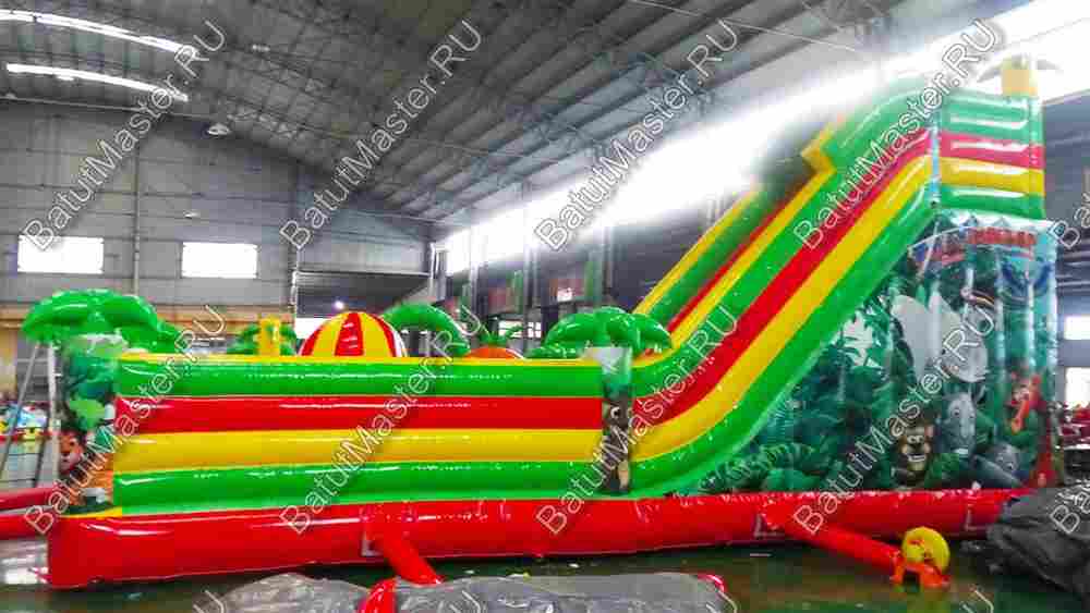Коммерческий надувной батут "Джунгли" 10*10*5 м