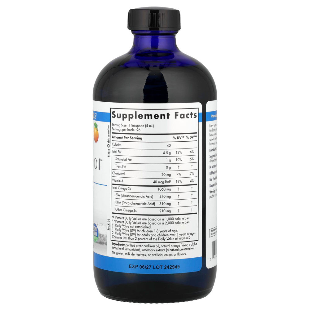 Nordic Naturals, Жир печени арктической трески, апельсин, 473 мл (16 жидк. унц.)