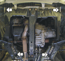 Усиленная защита Motodor картера двигателя, кпп. 2 мм, сталь. для Nissan Maxima QX 1994-2000,Nissan Maxima 1994-2000 арт.01405