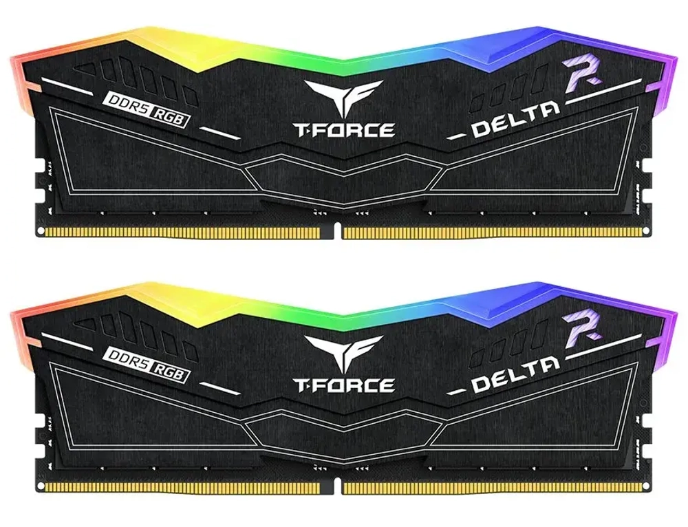 Оперативная память 64GB Kit (2x32GB) 6000MHz DDR5 TeamGroup DELTA RGB CL38 48000MB/s 1,35V EXPO Black FF7D564G6000HC38JDC01