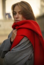 Шарф-палантин классический красный