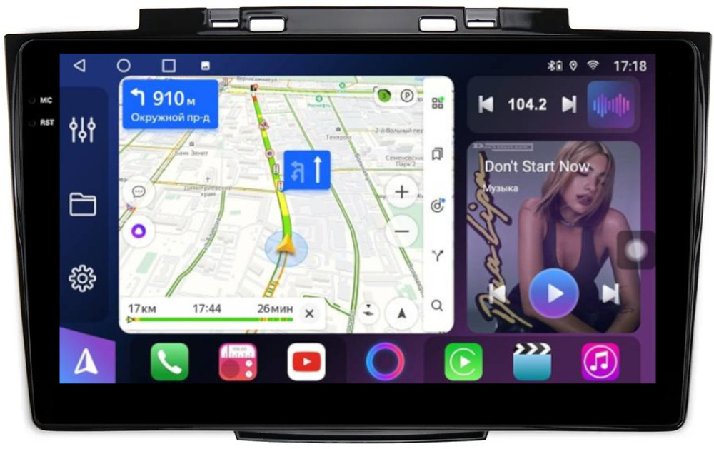 Магнитола Haval H5, DW Hower / Great Wall Hover H3, H5 (прямоугольные воздуховоды) - FarCar 3013M монитор 9.5" QLED на Android 14, TS18, CarPlay, 4G SIM-слот