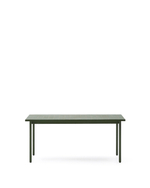 Уличный стол Maurina из оцинкованной стали зелёного цвета с зелёной керамической плиткой 182 x 91 см