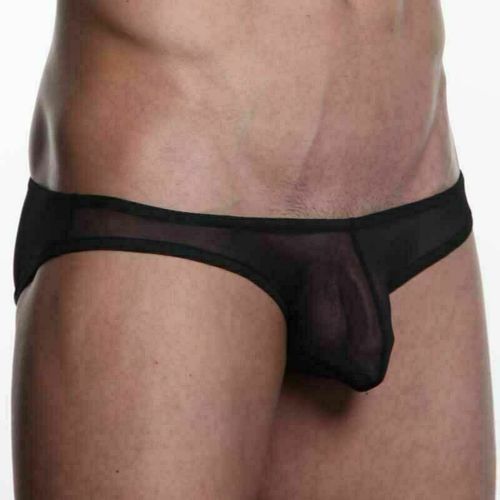 Мужские трусы брифы черные прозрачные Joe Snyder Black Brief