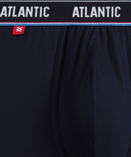 Трусы мужские боксеры (3шт), Atlantic 3MH-214, хлопок, темно-синий + коралловый + серый меланж