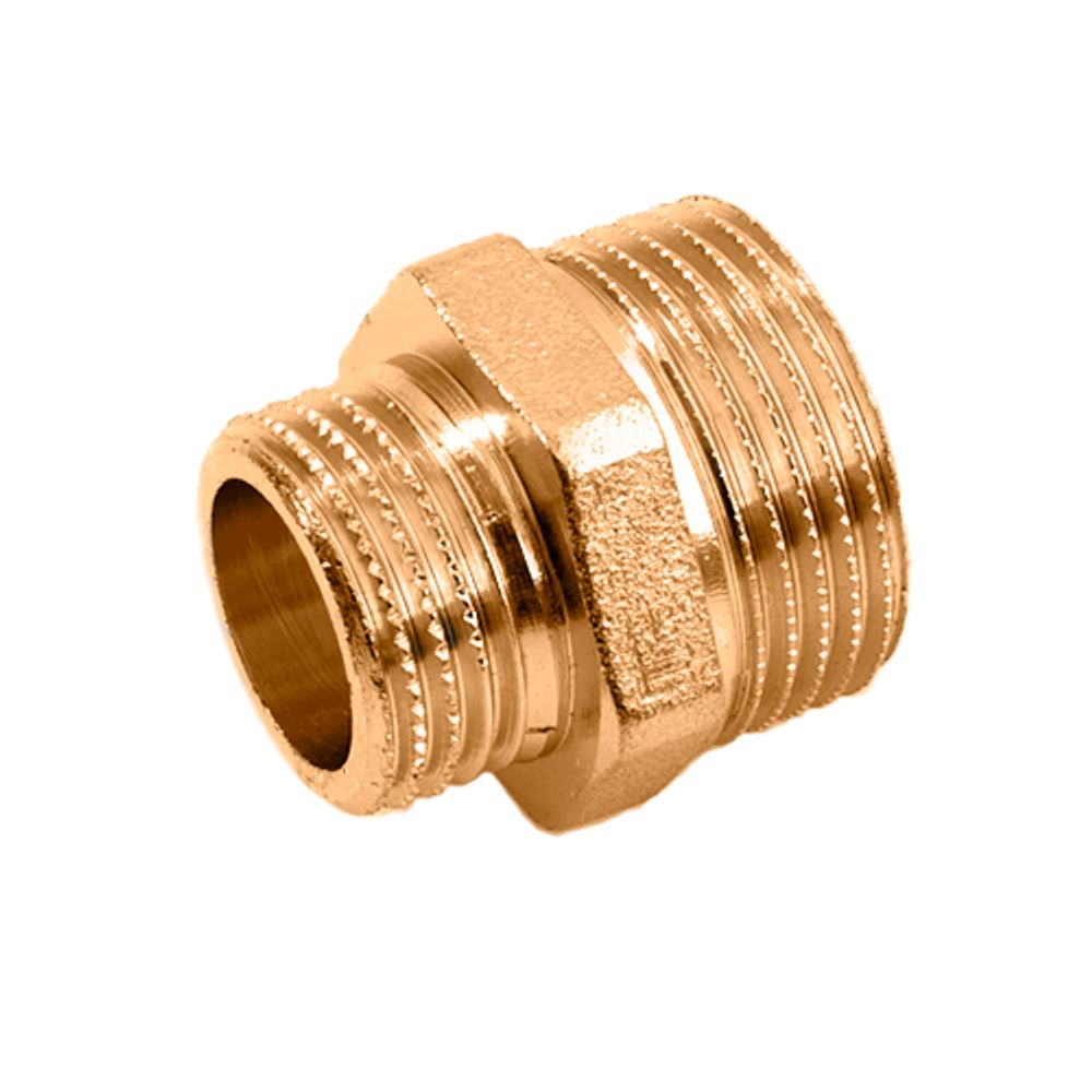 Ниппель латунный резьбовой переходной STOUT - 1/4&quot; x 1/8&quot;