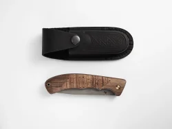 Складной нож "Охотник", сталь Х12МФ, рукоять береста/орех