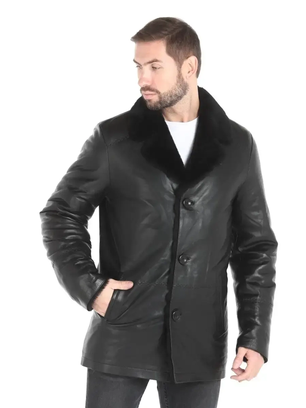 Дубленка мужская натуральная, на меху