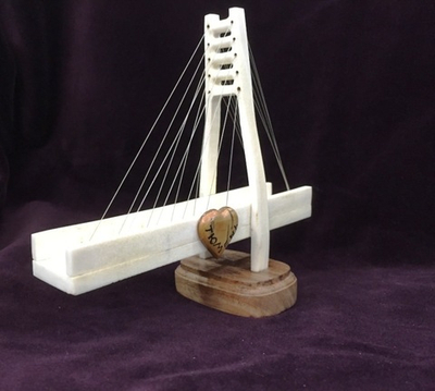 "Мост влюблённых", тюменский сувенир, миниатюра