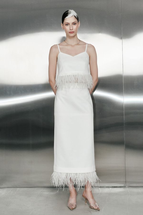 Топ с перьями