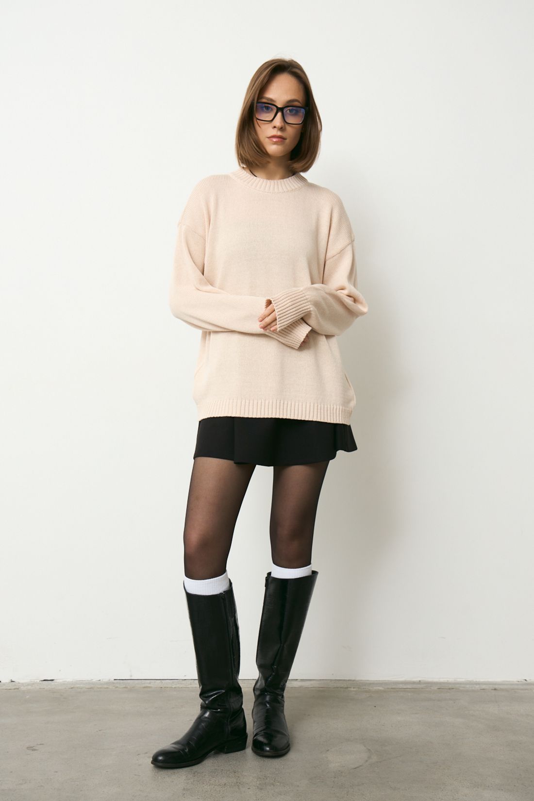 Джемпер R5089 пудровый / one size (42-48)