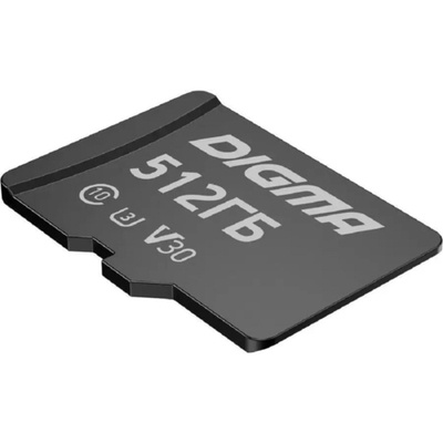 Карта памяти Micro SecureDigital 512GB Digma CARD30 V30 + adapter DGFCA512A03