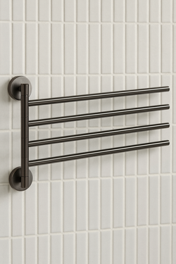 Держатель для полотенец STWORKI Киркенес S45361GB вороненая сталь