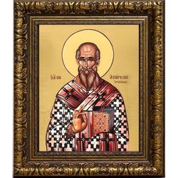 Аверкий Иерапольский, равноапостольный епископ. Икона на холсте.