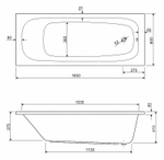 Акриловая ванна Cezares Eco 180х80 ECO-180-80-41-W37 без гидромассажа