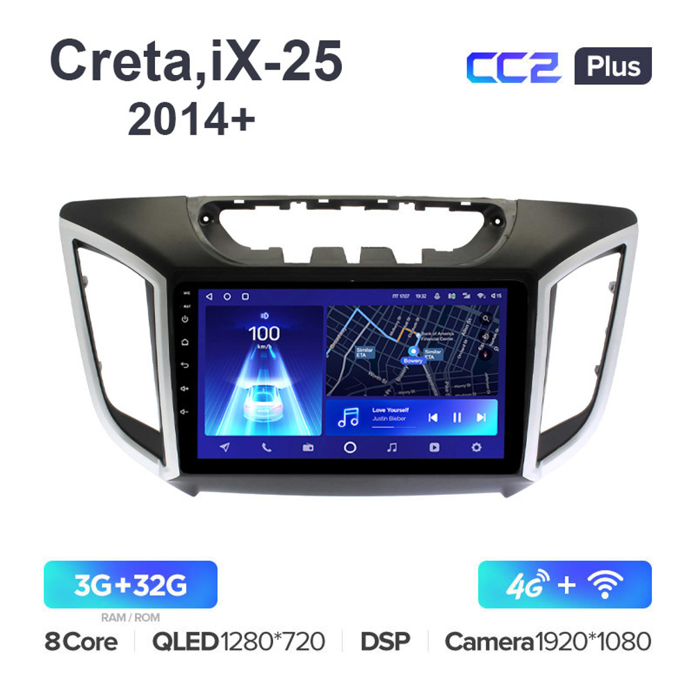 Teyes CC2 Plus 9"для Hyundai Creta, iX-25 2014+