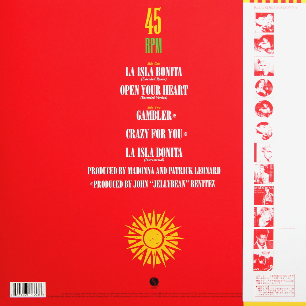 Madonna / La Isla Bonita - Super Mix (Coloured Vinyl)(12" Vinyl Single)