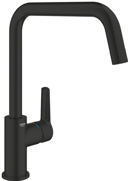 Сместель для мойки GROHE Start однорычажный, DN 15, черный матовый (304702430)
