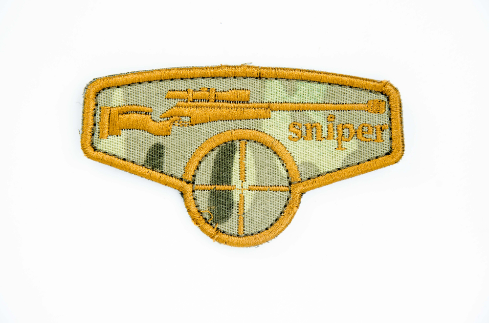 Шеврон Снайпер вышивка. Мультикам