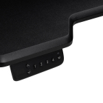 Компьютерный стол Woodville Маркос с механизмом подъема 120х75х75 черная шагрень, белый, ножки белые