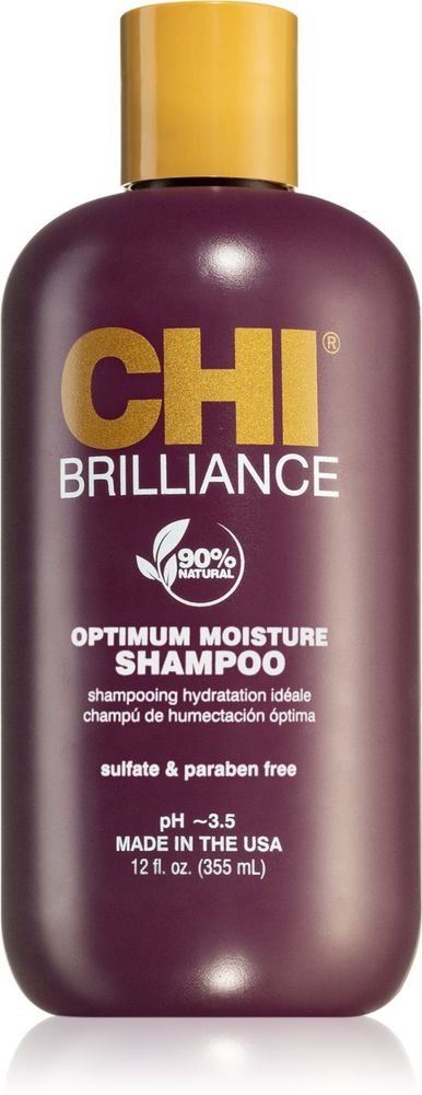 CHI Brilliance Optimum Moisture Shampoo - увлажняющий шампунь для придания блеска и смягчения волос /   355  ml  / GTIN 633911778722