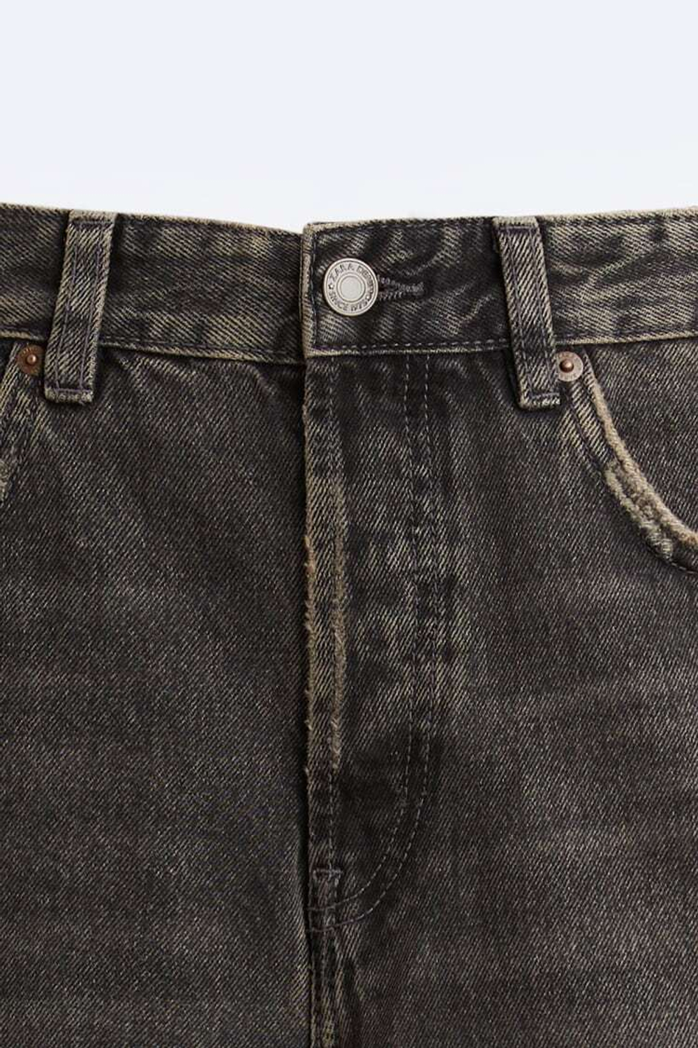 ZARA ДЖИНСЫ CROPPED SLIM, УГОЛЬНЫЙ