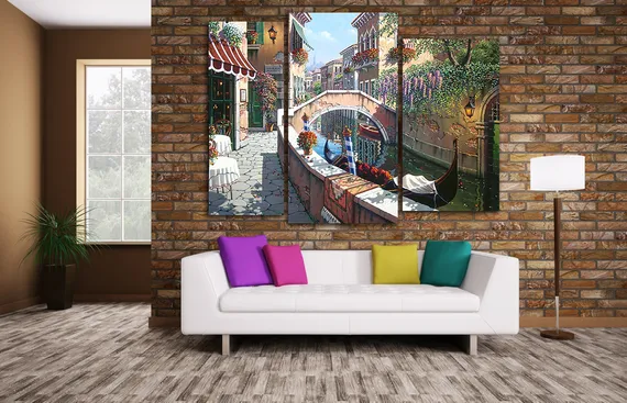 Модульная картина "Улочки Венеции"