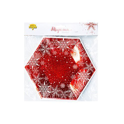 Тарелки фигурные Снежные Искры, 6 штук