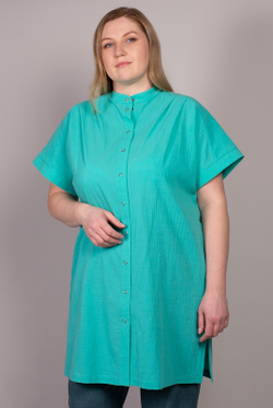 Летняя туника 3323АЕ, бирюза #52Б203323АЕ