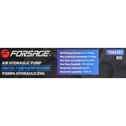 Насос пневмогидравлический ножной 1.7л Forsage