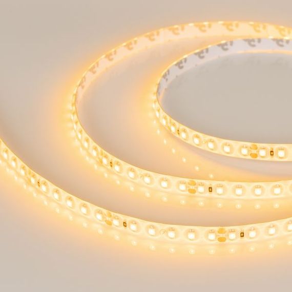Светодиодная влагозащищенная лента Arlight 9,6W/m 120LED/m 2835SMD желтый 5M 015132(2)