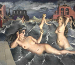Поль Дельво. 1938. Водяные нимфы. 129.8 х 149.5. Холст, масло. Частное собрание.