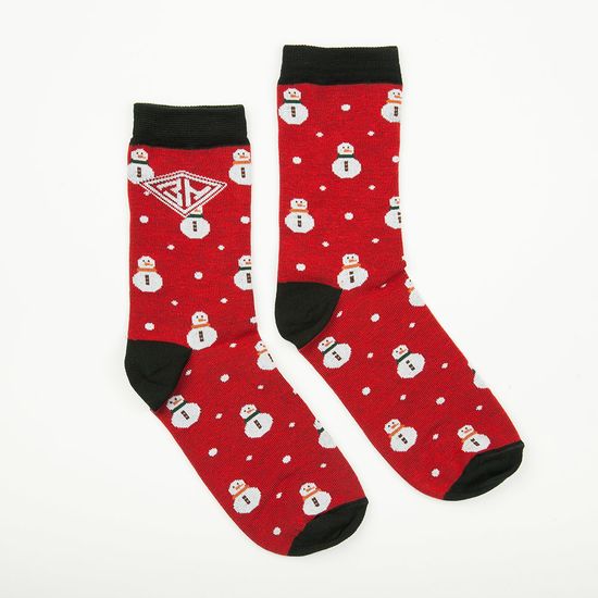 Носки ЗАПОРОЖЕЦ Снеговик женские (Красный (Красный)