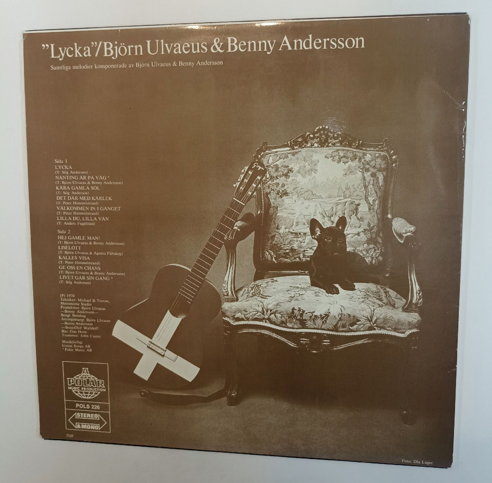 Винтажная виниловая пластинка LP Bjorn Ulvaeus and Benny Andersson Lycka (Sweden 1970)