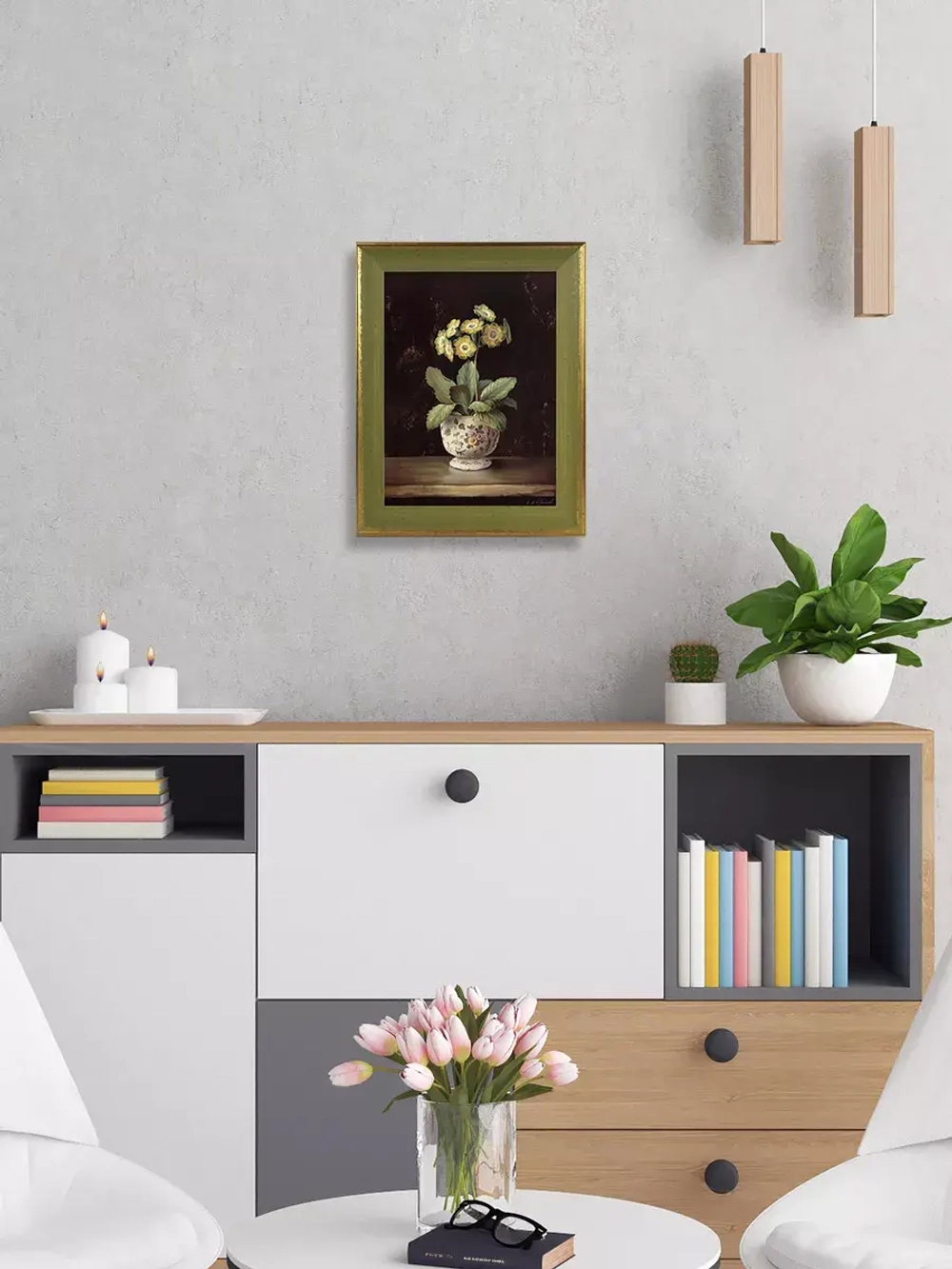 Картина в винтажной раме "Botanic" 25*32 см