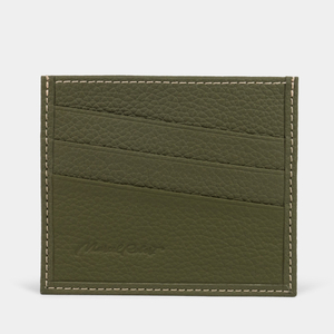 Картхолдер-визитница Carte из кожи теленка зеленого цвета