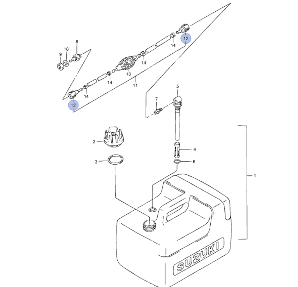 Коннектор топливный 65750-98505-000