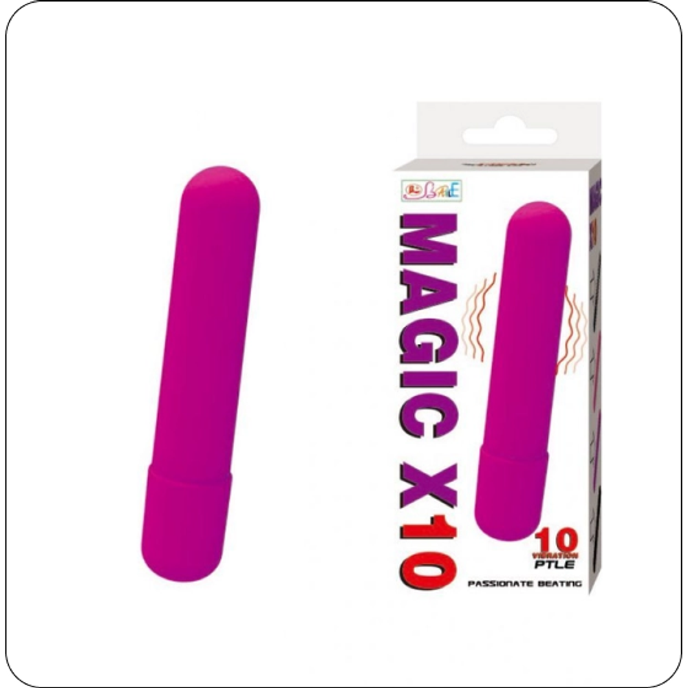 Фиолетовая вытянутая вибропуля - 10,2 см.