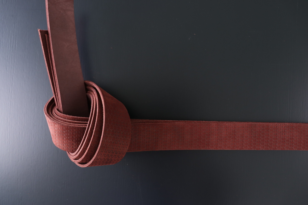 Ременная заготовка Шелк Бордо + Плита Плетение